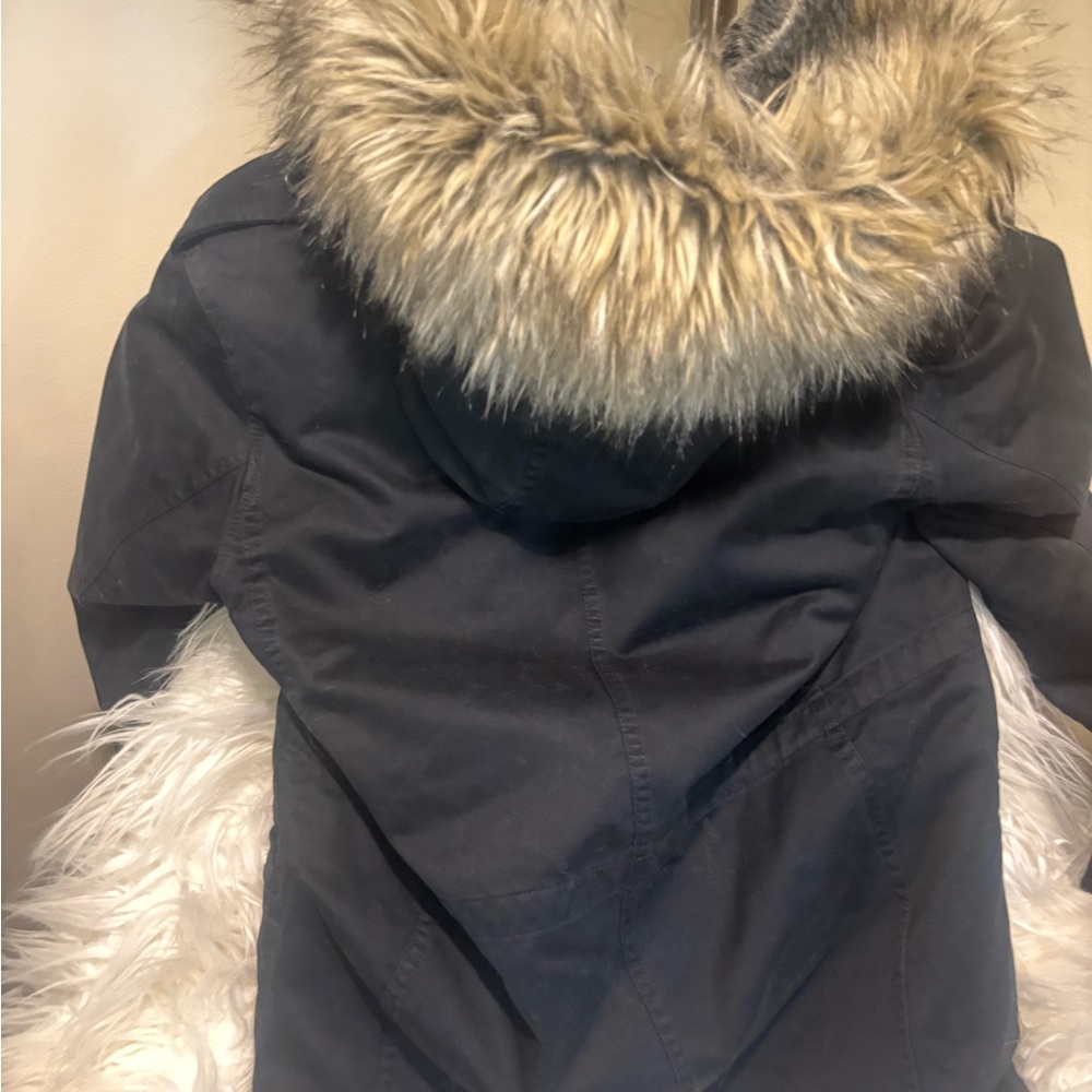 Sunday Best Dark Gray Faux Fur Jacket